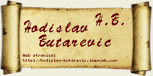 Hodislav Butarević vizit kartica